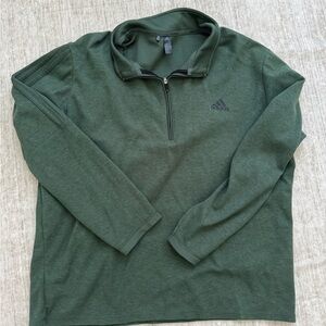 Adidas Forest Green Half-Zip Top